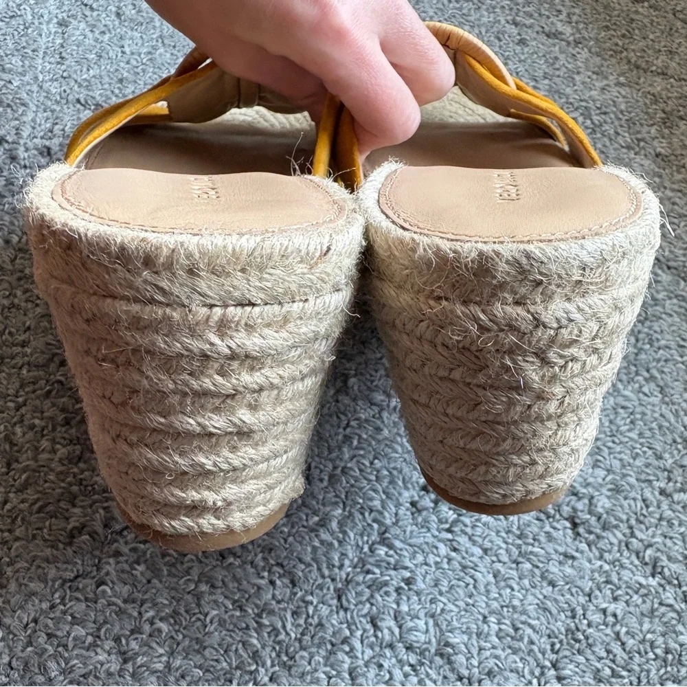 Veronica Beard Ivy Woven Wedge Espadrille Sandals in Saffron Yellow 11